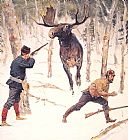 The Moose Hunt by Frederic Remington